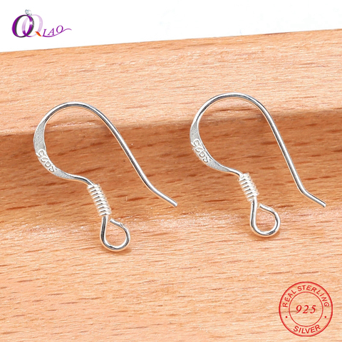 En gros 13mm 10 pcs/pack 925 en argent sterling oreille fils crochets fermoirs à ressort pour la fabrication de boucles d'oreilles bijoux résultats accessoires ► Photo 1/6