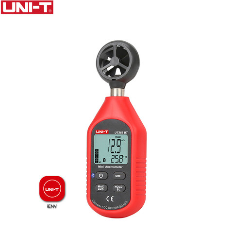 UNI-T UT363BT Mini Numérique bluetooth Anémomètre de Poche taille Numérique vitesse du vent testeur et Thermomètre Mise À Niveau de UT363 ► Photo 1/5