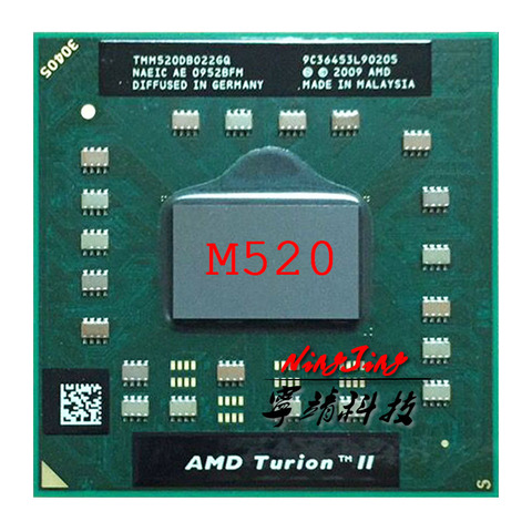 AMD Turion II processeur d'unité centrale double-coeur Mobile M520 2.3 GHz double-coeur double-fil prise TMM520DBO22GQ S1 ► Photo 1/1