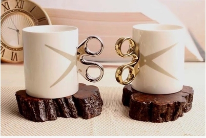 Tasse en céramique personnalité créative ciseaux tasse bureau tasse à café ► Photo 1/1