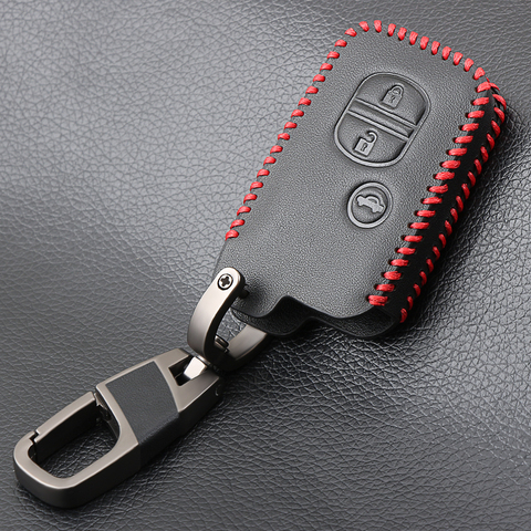 Housse de clé de voiture en cuir véritable pour Toyota Land Cruiser Prado 150 Camry Prius couronne pour Subaru Foreste XV porte-clés ► Photo 1/6