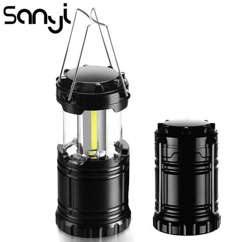 SANYI Mini 3 * COB LED Portable lanterne torche pliable Camping lampe étanche Camping lumière alimenté par 3 * AAA ► Photo 1/6