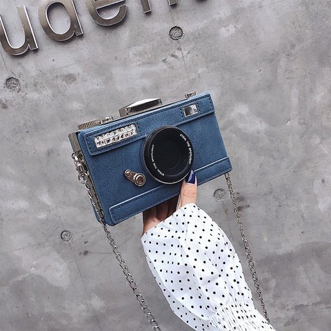 Pochette en forme de caméra personnalisée pour femmes, Mini sac à bandoulière en Nubuck, décontracté ► Photo 1/6
