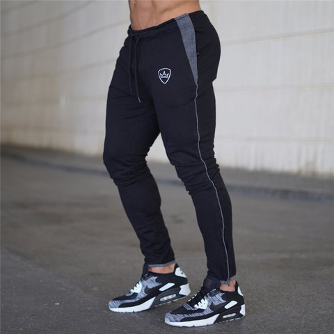 2022 coton pantalons de course hommes pantalons de sport gymnastique élastique sport Fitness pantalons d'entraînement pantalon de survêtement maigre pantalon survêtement ► Photo 1/6