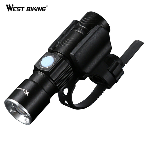 WEST BIKING – lampe de vélo Rechargeable USB, Zoom extensible 200m, étanche, lampe de poche avant à LED pour cyclisme ► Photo 1/1