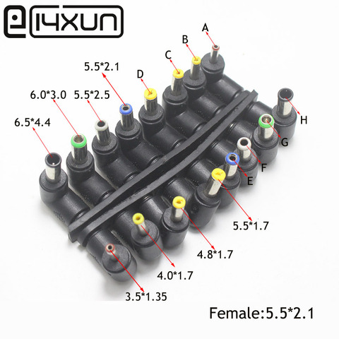 EClyxun 1 pc universel ordinateur portable DC alimentation adaptateur connecteur prise AC DC Jack chargeur adaptateur secteur Conversion prise à angle droit ► Photo 1/6