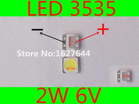 LG – lot de 100 pièces de rétro-éclairage LED 3535, 2W, 6V, 150LM, blanc froid, pour TV LCD ► Photo 1/1