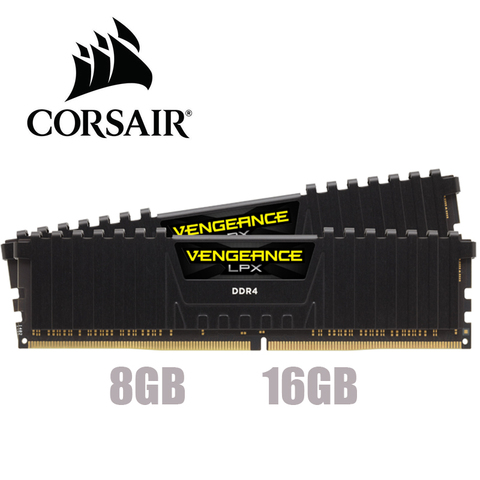 CORSAIR Vengeance LPX, 8 go, 16 go, 32 go DDR4 PC4, Module 2400/3000/3200Mhz, 2666Mhz, 3600Mhz, RAM 8 go, 16 go, mémoire DIMM pour bureau ► Photo 1/5
