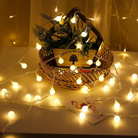 Guirlande féerique étanche pour arbre de noël, 1.5M 3M 6M, LED boules, pour mariage, décoration intérieure à domicile, alimenté par batterie ► Photo 1/6