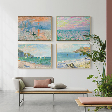Moderne abstrait paysage mur Art célèbre Monet toile peinture nordique affiche impression mur photo pour salon maison décorative ► Photo 1/6