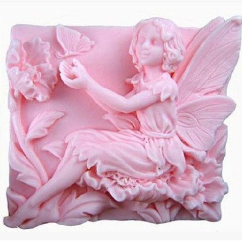 Moule féerique 3D pour fabrication de savon à la main, en Silicone, ornements de décoration de gâteau, aromathérapie, fleur d'ange 3d ► Photo 1/1