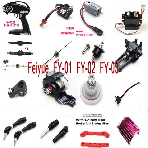 Feiyue-pièces de rechange pour voiture, servomoteur récepteur, télécommande arbre d'entraînement, boîte d'engrenage différentiel, FY-01 FY-02 FY-03 1/12 RC ► Photo 1/6