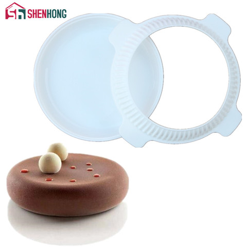 1 set Ronde Eclipse Silicone Gâteau Moule Pour Mousses Crème Glacée Mousseline de soie Gâteaux Plat de Cuisson Décoration Accessoires Pour la Cuisson Outils ► Photo 1/6