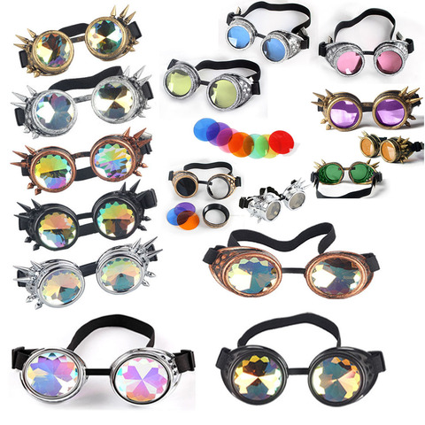 Lunettes de Cosplay Steampunk gothiques | Lunettes SteamPunk rétro soudage Steampunk gothiques Vitoriano, lunettes volantes LELINTA Vintage Halloween ► Photo 1/6