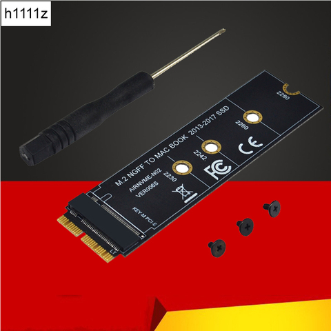 M key – adaptateur M.2 NGFF PCIe AHCI SSD, carte pour MACBOOK Air 2013 2014 2015 A1465 A1466 Pro A1398 A1502 A1419 2017 – 2230 SSD M2 ► Photo 1/6
