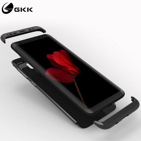 Coque GKK pour Samsung Galaxy S8 S9 S6 S7 Edge coque robuste armure 360 tout compris mat dur PC pour Galaxy S8 S9 Plus housse ► Photo 1/6