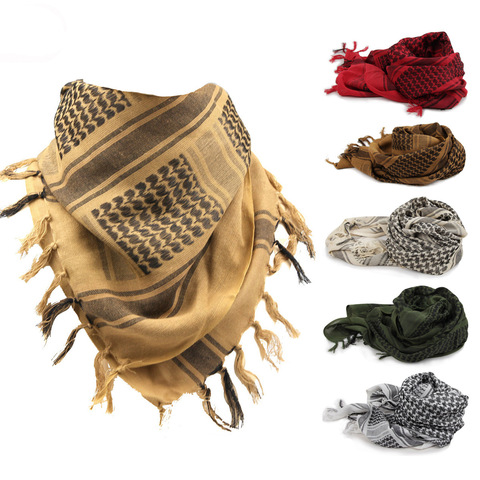 Keffiyeh – foulard arabe en coton épais pour homme, écharpe coupe-vent militaire d'hiver, Hijab musulman, shemag tactique, désert, Wargame carré, 100% ► Photo 1/6
