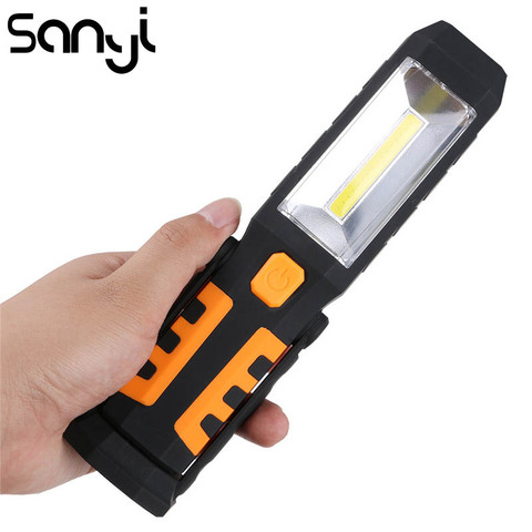 SANYI Portable LED réparation lampe de poche travail Inspection torche lumière Camping lampe magnétique extérieure avec aimant et crochet ► Photo 1/1