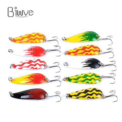 BIWVO 5.5g 4cm cuillère jig appât métal calmar pêche d'hiver dur appât tinsel glace mer gabarits leurre alose surface petits poissons ► Photo 1/6