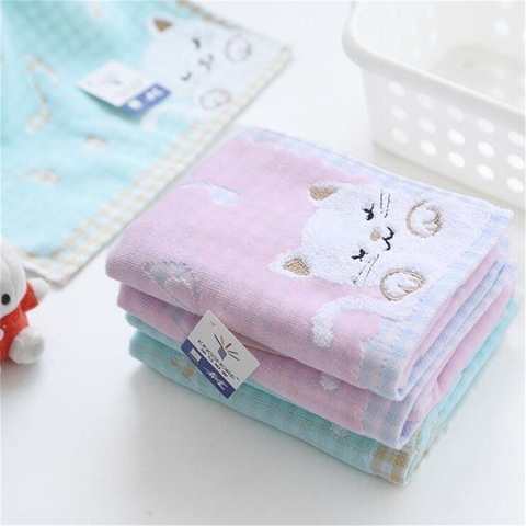 1 pièces confortable coton enfants enfants serviette Super doux enfants mignon chatons forte absorption d'eau haut de gamme serviette de haute qualité ► Photo 1/6