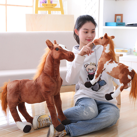 Peluche de cheval et de licorne pour enfants, 50/60/75cm, jouet mignon et doux, cadeau d'anniversaire pour la maison, nouveauté 2022 ► Photo 1/6