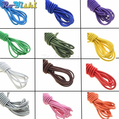 Corde élastique de 3mm de diamètre coloré, 1 yard, corde élastique extensible pour la fabrication de bijoux à faire soi-même ► Photo 1/6