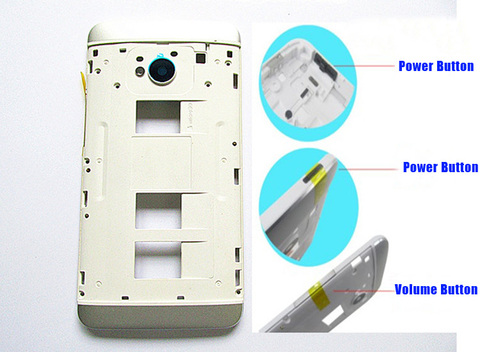 Étui noir/argent pour HTC One M7 100% w 802t 802d, boîtier en Y avec cadre central, boutons de Volume et d'alimentation, double Sim, nouveauté 802 ► Photo 1/6