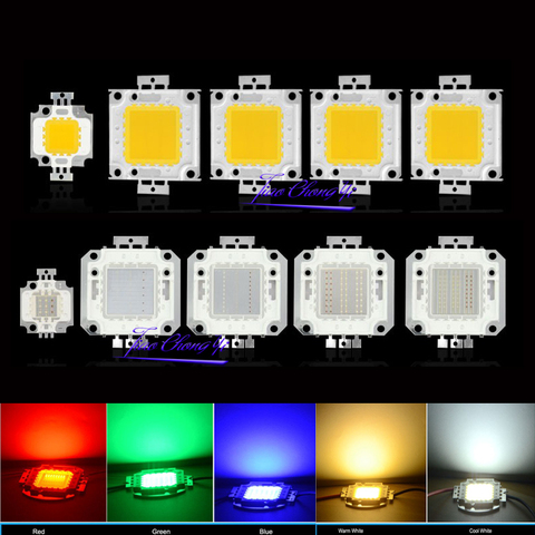 10W 20W 30W 50W 100W haute puissance lumière LED COB puces Led pour projecteur lampe Led projecteur blanc/rouge/vert/bleu/RGB/UV ► Photo 1/4