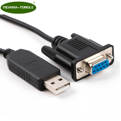 Câble adaptateur USB vers RS232 COM série DB9 broches, câble adaptateur filaire croisé DCE pour modem ftdi null cp2102 pl2303, 6 pieds ► Photo 1/2