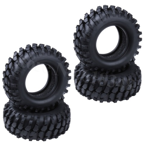 4 pièces 1.9 pouces caoutchouc 96mm RC pneus sur chenilles avec Inserts en mousse ID: 48mm largeur: 36mm pour pneus de voiture télécommandés ► Photo 1/6