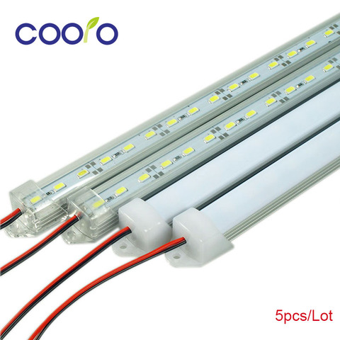 Bande lumineuse LED avec coque en Aluminium U, blanc chaud, blanc froid, DC12V 5630 5730, 5 pièces/lot ► Photo 1/6