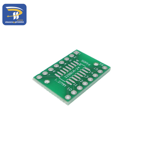 Adaptateur de carte de circuit imprimé, SOP16 SSOP16 TSSOP16 à DIP Pinboard SMD à DIP-16, pas de broche DIP 0.65mm/1.27mm à 2.54mm, convertisseur de carte PCB, 10 pièces ► Photo 1/6