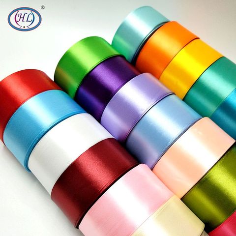 HL – rubans en Satin de 6/10/15/20/25/40/50mm, 25 Yards, fournitures de Roses en soie artificielle, matériel d'accessoires de couture artisanaux ► Photo 1/6