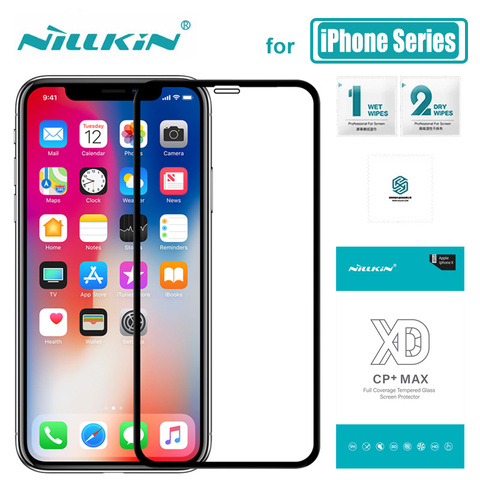 Pour iPhone 12 Mini 11 Pro X 8 7 Plus XR XS Max verre Nillkin pleine couverture 3D trempé protecteur d'écran en verre pour iPhone SE 2022 ► Photo 1/6