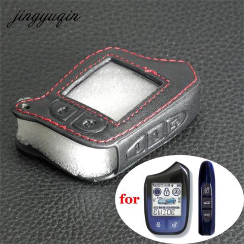 Jingyuqin – étui en cuir pour télécommande d'alarme de voiture, pour scher-khan Magicar 13 14 m110as ► Photo 1/4