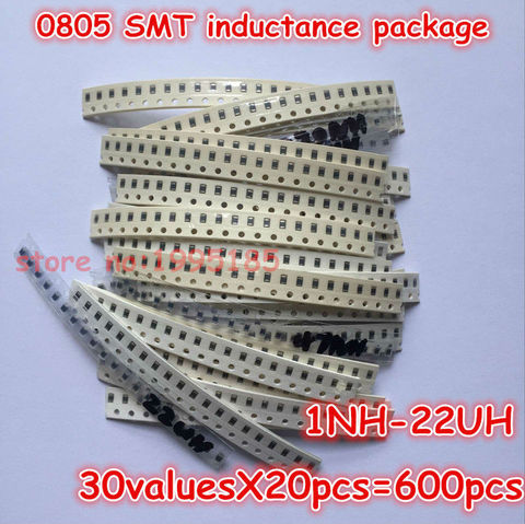 Inducteur 30valuesX20pcs 0805 SMD | 600 pièces/lot (1NH-22UH), paquet d'une inductance 0805 SMT ► Photo 1/2