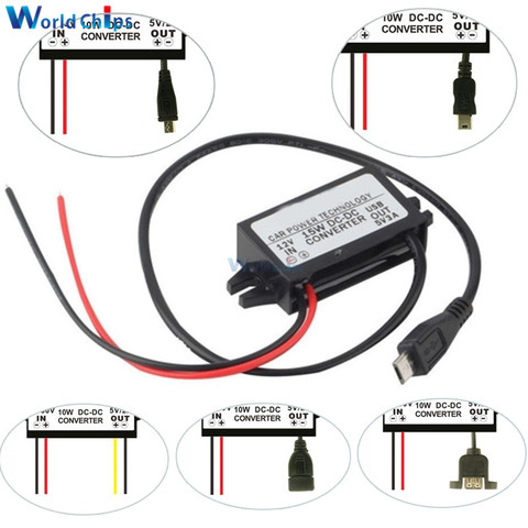 12V à 5V 2A 10W DC-DC voiture convertisseur de puissance régulateur étanche abaisseur tension Mini Micro USB synchrone Rectification ► Photo 1/6