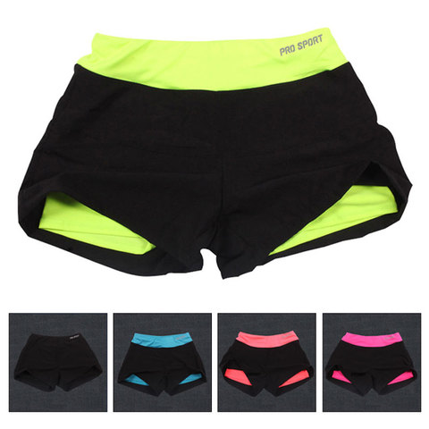 Short de Sport séchage rapide Short de Yoga pour les femmes entraînement Fitness salle de Sport en cours d'exécution Sport pantalon court femme ceinture élastique vêtements de Sport ► Photo 1/6