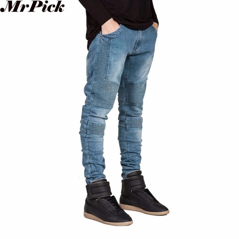 Jeans Slim pour hommes, Jeans de motard, extensible, hip hop, Y2036, 2016 ► Photo 1/6