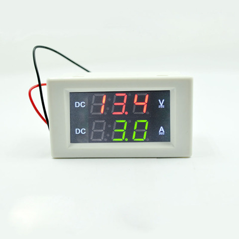 Voltmètre numérique DC 100V20A ampèremètre voltmètre DC voltmètre avec alimentation indépendante Led rouge et verte ► Photo 1/3