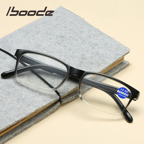 Iboode – lunettes de lecture Anti-rayons bleus pour hommes et femmes, hypermétropie, presbyte, mode, dégradé de couleur, ordinateur ► Photo 1/6