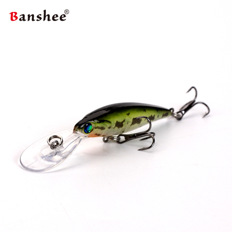 Banshee 50mm 3.5g 3D yeux Wobbler basse leurre CDNA2 appât dur pour perche flottant petit Jerkbait Minnow manivelle manivelle ► Photo 1/6