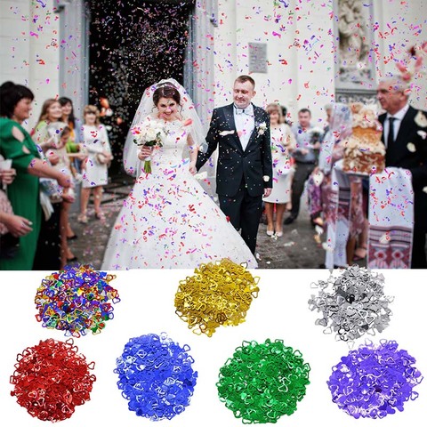 600 pcs/lot multicolore étincelant amour coeur fête de mariage Festival confettis décoration de Table fournitures décoratives saint valentin ► Photo 1/6