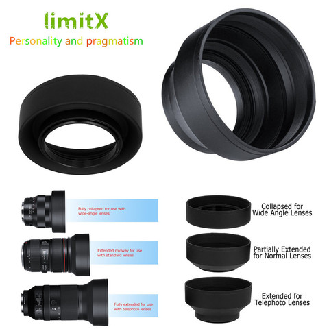 LimitX – pare-soleil 3 en 1 pliable en caoutchouc, pour appareil photo numérique Panasonic LUMIX FZ80 FZ82 FZ85 ► Photo 1/6