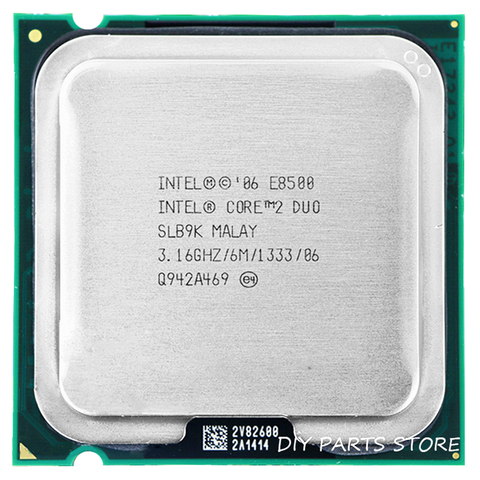 INTEL – processeur INTEL Core 2 Duo E8500, 3.16Ghz/ 6 mo/1333GHz, Socket LGA 775 ► Photo 1/2