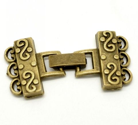 DoreenBeads – embouts en Bronze Antique 4.6x2.3cm, 5 ensembles au détail, pour Bracelets/collier, bricolage, artisanat, fabrication de bijoux, nouveau ► Photo 1/3