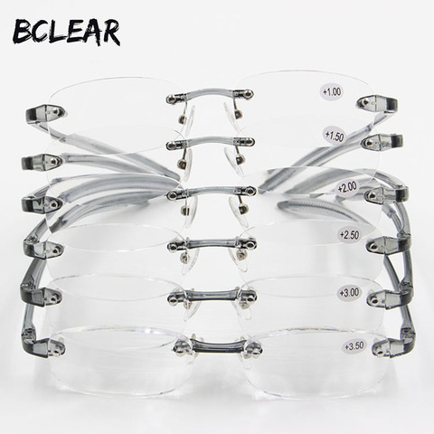 BCLEAR – lunettes de lecture TR90 sans monture, ultra-légères, de haute qualité, unisexes, presbytes à la mode, + 1.0 + 1.5 + 2.0 + 2.5 + 3.0 + 3.5 ► Photo 1/6