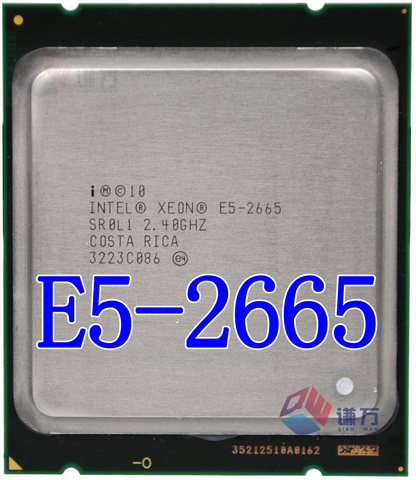 Processeur Intel Xeon E5-2665 E5 2665 e5 2665 (Cache 20M, 2.40 GHz, 8.00 GT/s Intel QPI) SROL1 C2 LGA2011 CPU livraison gratuite ► Photo 1/1