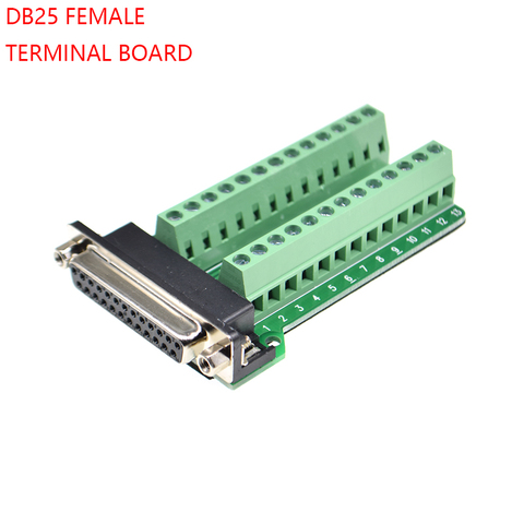 Connecteur femelle DB25 à 25 broches, 2 rangées vers l'adaptateur terminal D-SUB, convertisseur RS232 à RS485, Module de Signal ► Photo 1/5