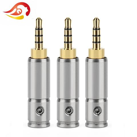 QYFANG – prise d'écouteurs 2.5mm, Jack Audio, 4 pôles, HiFi, connecteur de ligne à souder, coque en acier inoxydable, adaptateur de trou de fil 4.0mm ► Photo 1/1